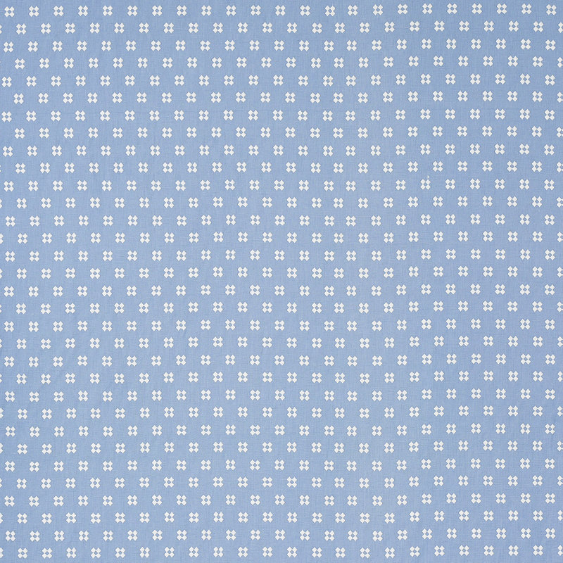 Thandie Embroidery Fabric, Ivory/Chambray