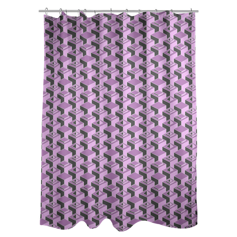 Rideau de douche simple classic skyscrapers, Violet / noir