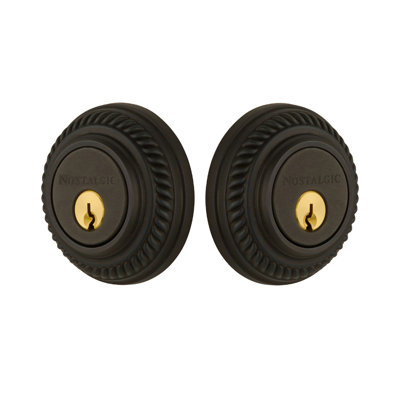 Nostalgic Warehouse Rope Rosette Double Cylinder Deadbolt