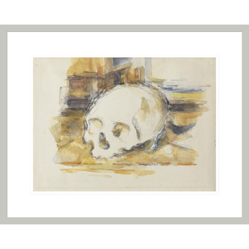 Étude d'un crâne par Paul Cézanne - Reproduction giclée encadrée, H 17,47 po x l 21,75 po