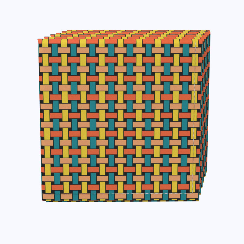 Polyester Geometric Square Napkin