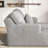 Oversized Corduroy Chaise Lounge Chair, Plush Upholstered Sleeper Chair With Back & Throw Pillow For Living Room, No Assembly Required-1135246355