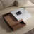 Modern simple sintered stone solid wood tea table