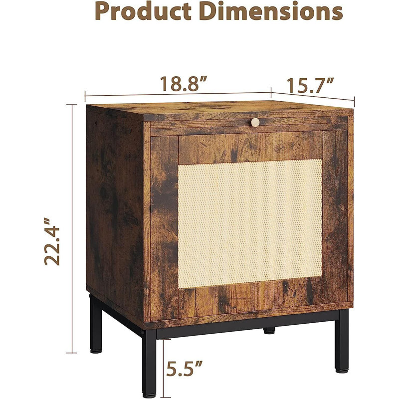 Table de chevet Badie, Brun