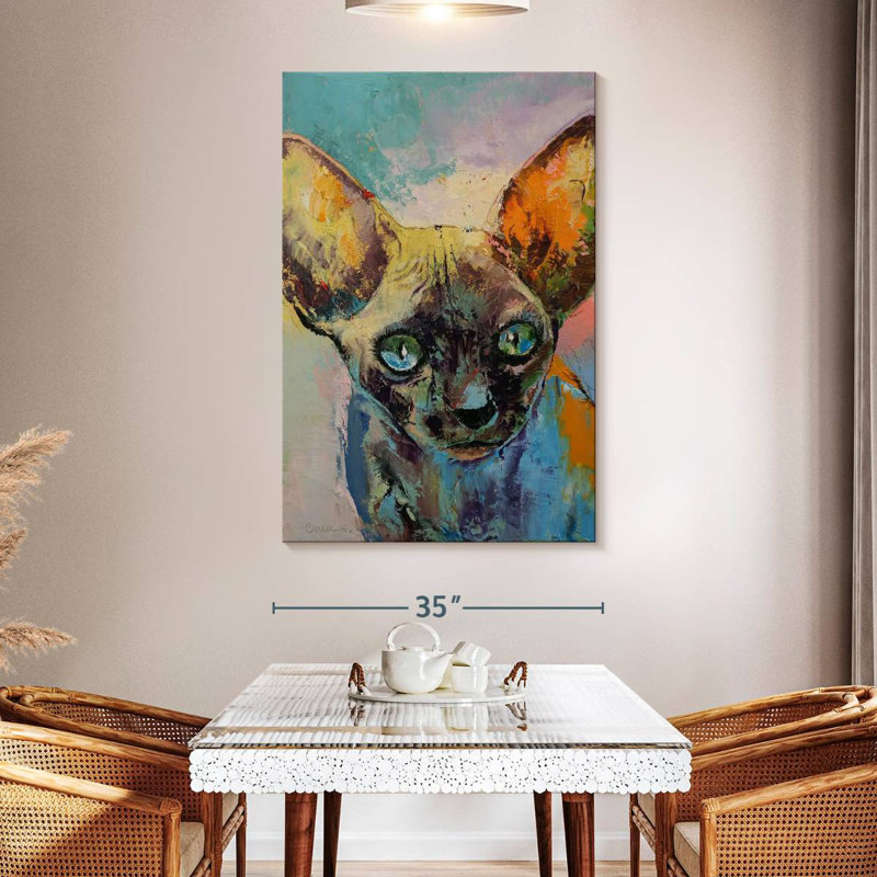Portrait de chat Brampt Sphynx, H 51 po x l 34 po