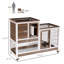 Cage à lapin surélevée en bois