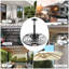 Ventilateur de plafond d'extérieur en cage 15 po avec lumières DEL - étanche, ventilateur de plafond enfichable avec télécommande