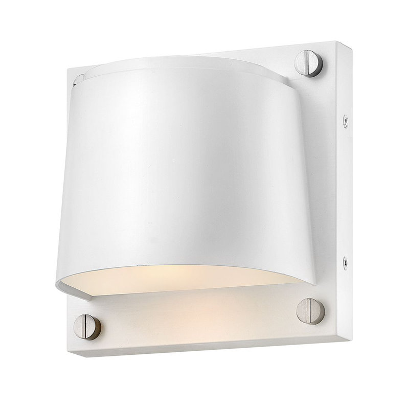 Annys 16.5cm H Outdoor Armed Sconce, Satin White