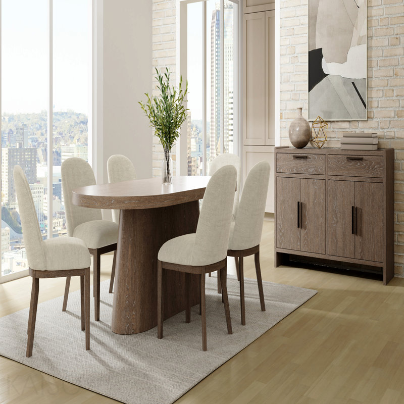 Oval Dining Table In Cocoa Finish