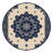 Soft Plush Ebbert Classic Oriental Area Rug in Gray – Navy Binding-1644588830