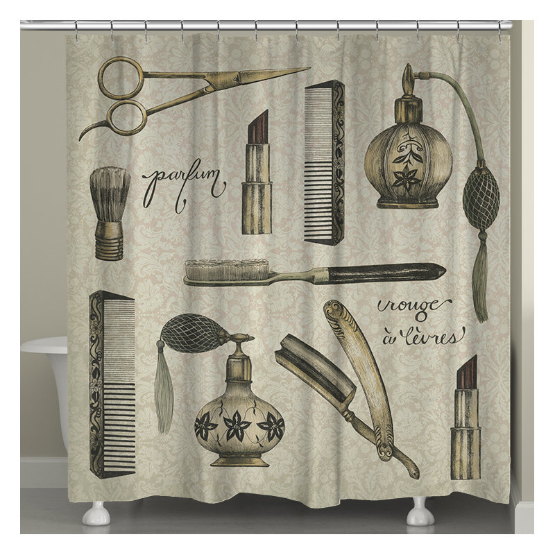 Rideau de douche simple antique toilette