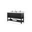 Meuble-lavabo double 60 po avec plateau Catalina