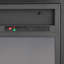 Poêle autoportant de 75 pouces, 1500 W, 5120 BTU, flammes réglables, protection contre la surchauffe, affichage de la température en temps réel, pour faux salon, effet de flamme 3D, luminosité,