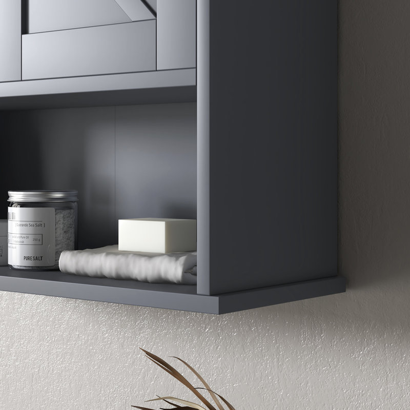 Bathroom Wall Cabinet Grey, With Style And Adjustable Shelving For Extra Storage Mounted In Design Shelf Arrangements Efficient Organization