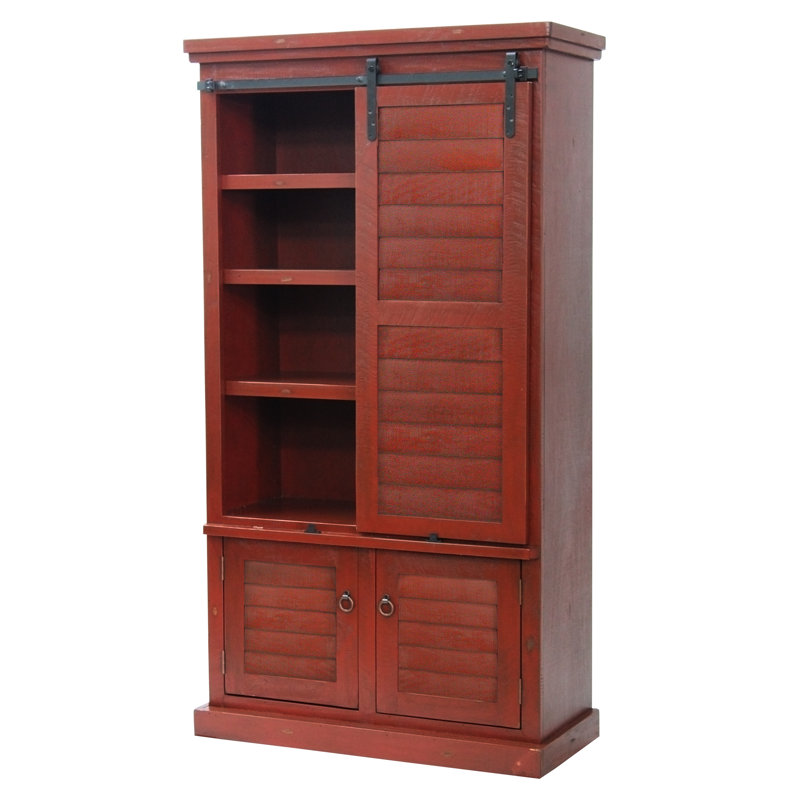Garde-manger rustique Winsome en bleu foncé rustique, Rouge brûlé
