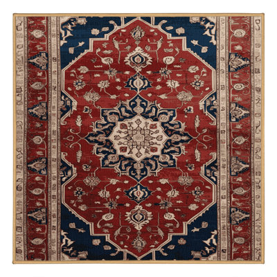 Machine Washable Persian Brown Area Rug