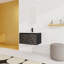 Meuble-lavabo mural flottant 30 po avec lavabo en céramique et porte d'armoire à fermeture en douceur