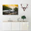Mountain Stream View In Abstract - Wrapped Canvas-55310056