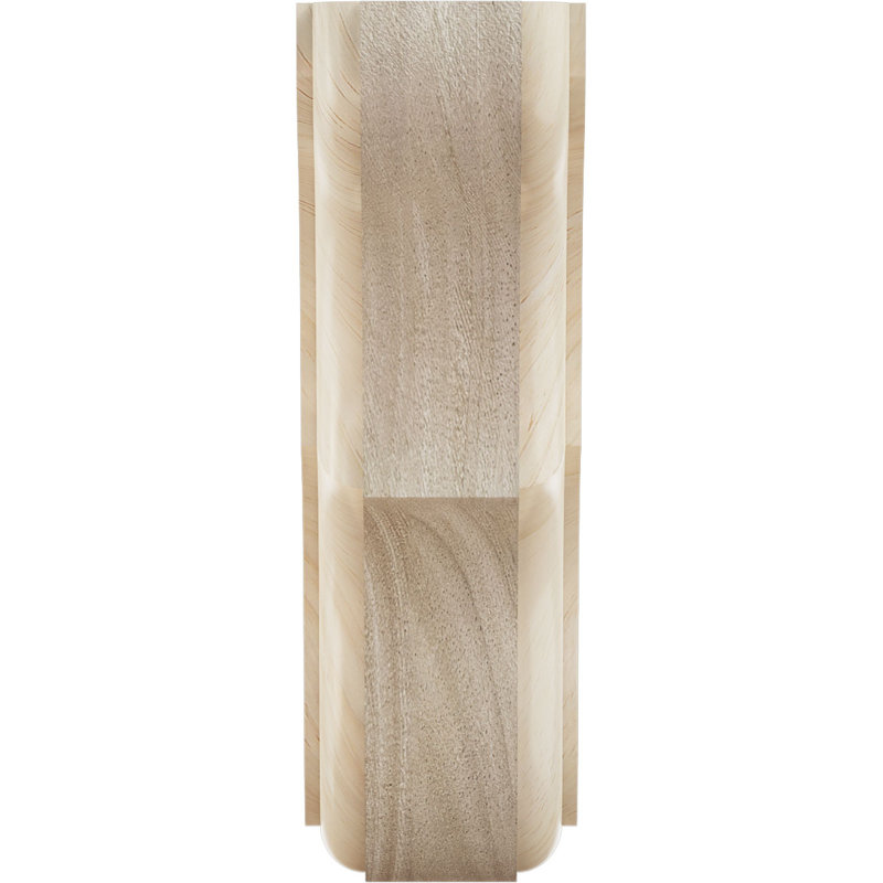 1 3/4"W x 5 1/2"D x 5 1/2"H Stratford Wood Bracket, Rubberwood, Rubberwood, 5.50" H x 1.75" W x 5.50" D