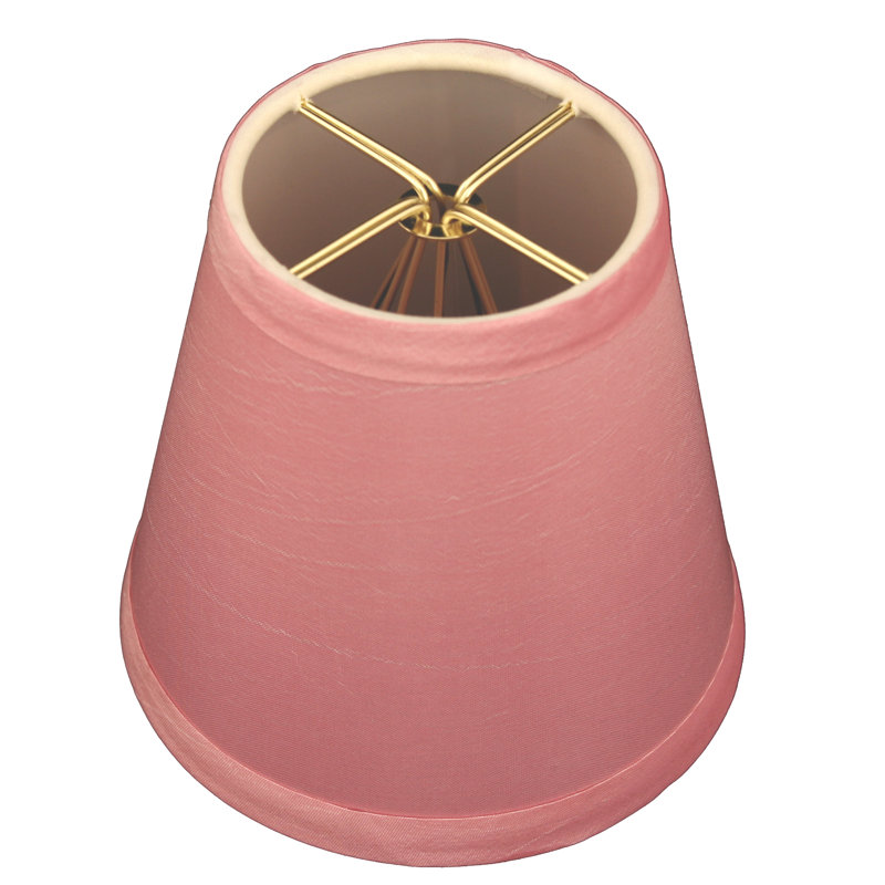 Abat-jour empire en soie 4,5 po, Rose