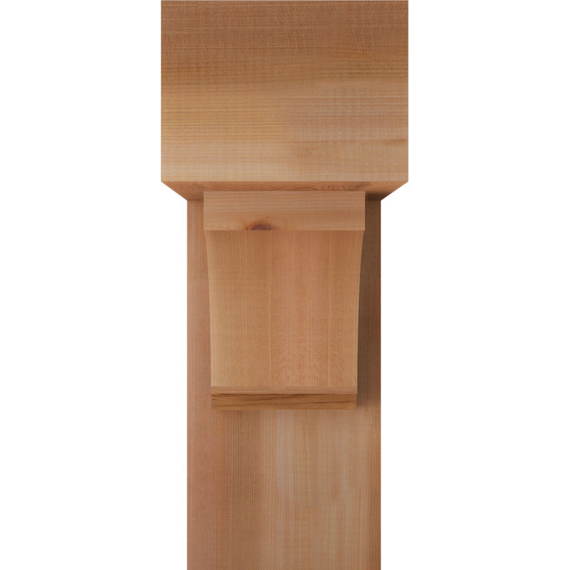 Support de bloc impérial avec entretoise décalée, 20 po x 20 po, Cèdre rouge occidental de l 7 1/2 po (lisse)