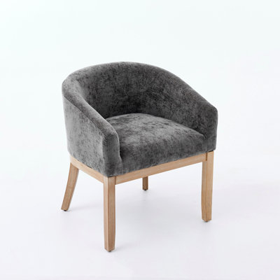 Mid Century Modern Upholstered Barrel Dining Chairs