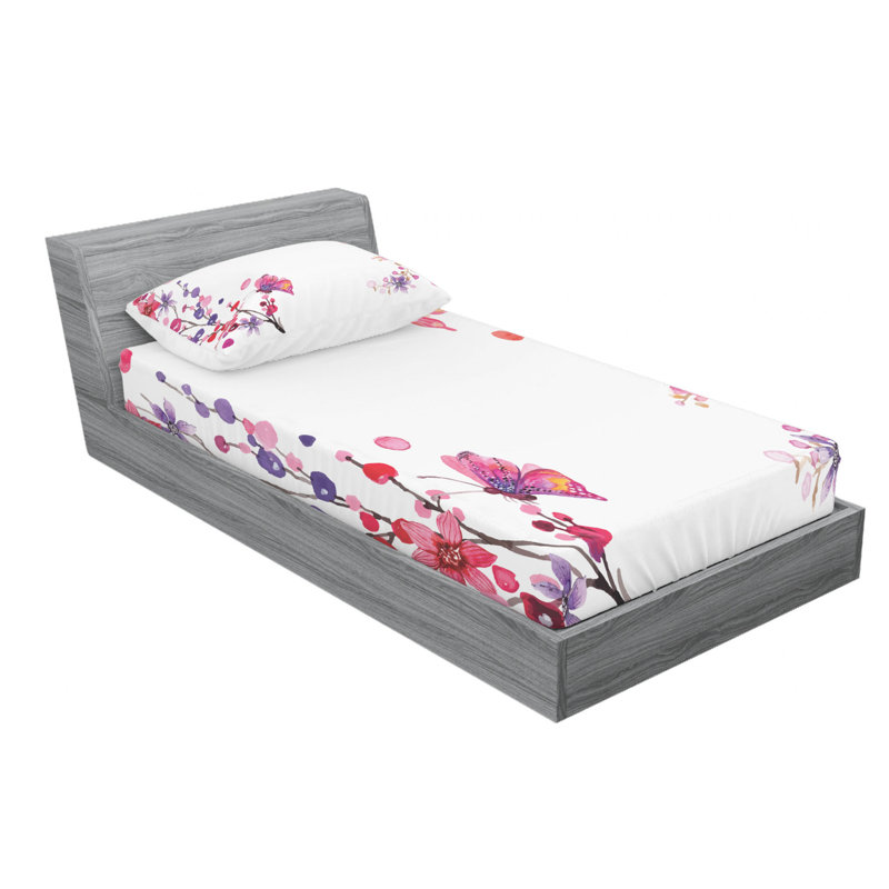 Microfiber Sheet Set, Queen Sheet Set with Fitted Sheet