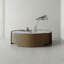 Table basse ronde en pierre supercristalline