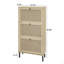 Étagère à chaussures en rotin 3 portes, armoire de rangement pour chaussures moderne autoportante, pour vestibule (armoire)-1776289306