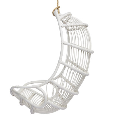 Riviera Rattan Hanging Chair - White