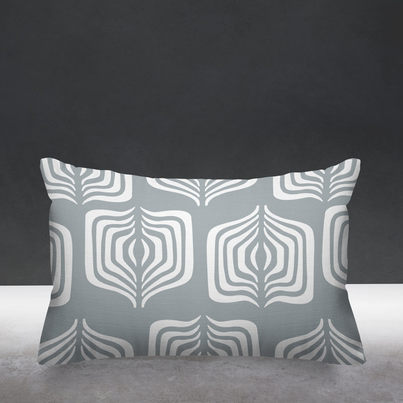 Housse et insert de coussin rectangulaire d'extérieur Dale Tribal, gris