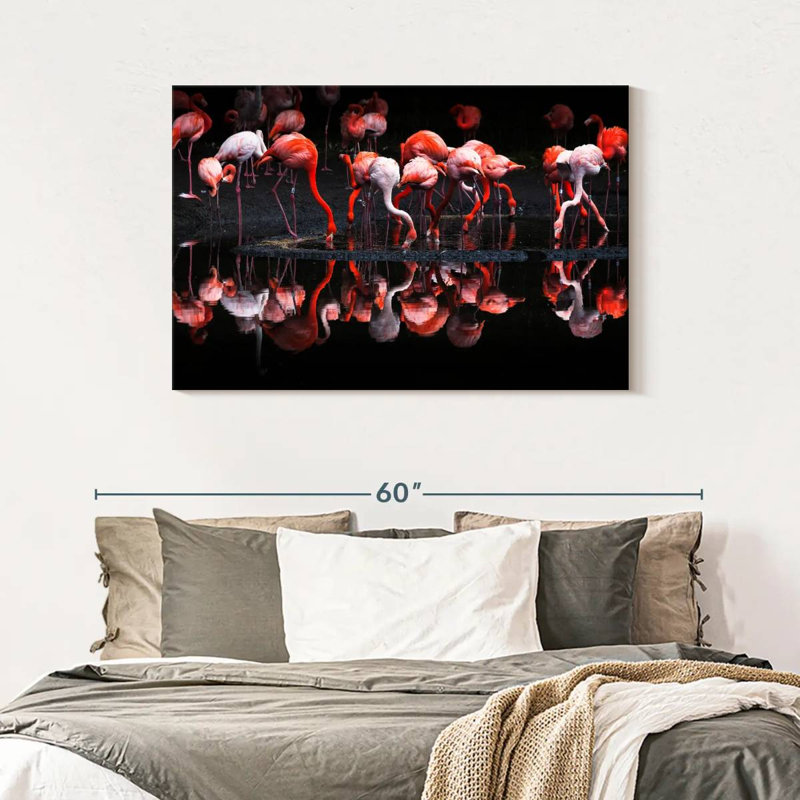 Flamingo Reflections, 30" H x 45" W