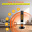 Caynel Ceramic Heater With 3d Flame 1500w Portable Electric Heater, Fast Quiet Tower Oscillating Heater，remote And Touch Control,black