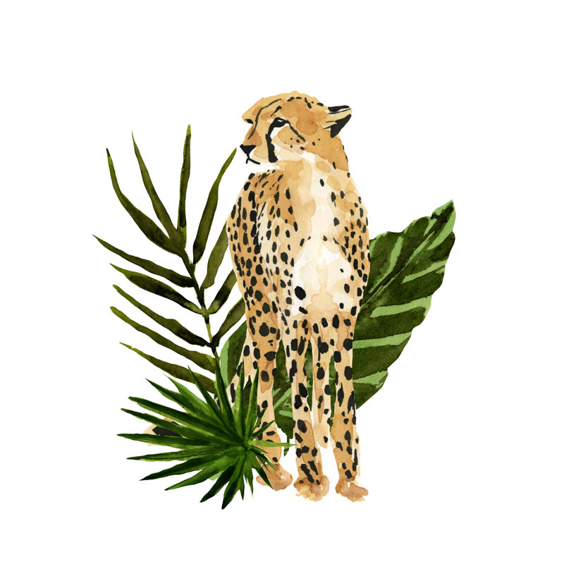 Cheetah Outlook I by Annie Warren - Wrapped Canvas Painting, 122cm H x 122cm W