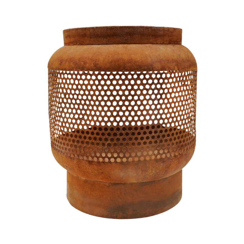 Tall Buttermere Basket Fire Pit, Rust