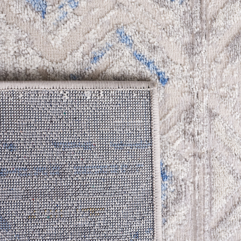 Tapis beige / bleu clair Palma 332, Rectangle 5 pi 3 po x 7 pi 6 po