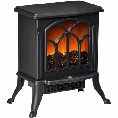 Electric Fireplace Heater, Freestanding Stove With Adjustable Heating And Realistic Flame Effect For Cozy Ambiance