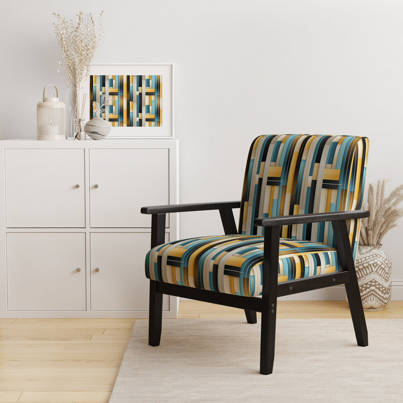 Fauteuil d'appoint Serene Stripes - Velours