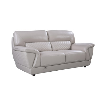 Barrone Upholstered 85 " Leather Match Sofa