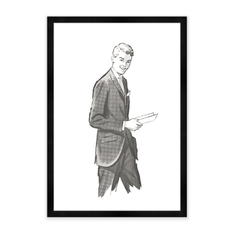 Mid Century Teen Model Print