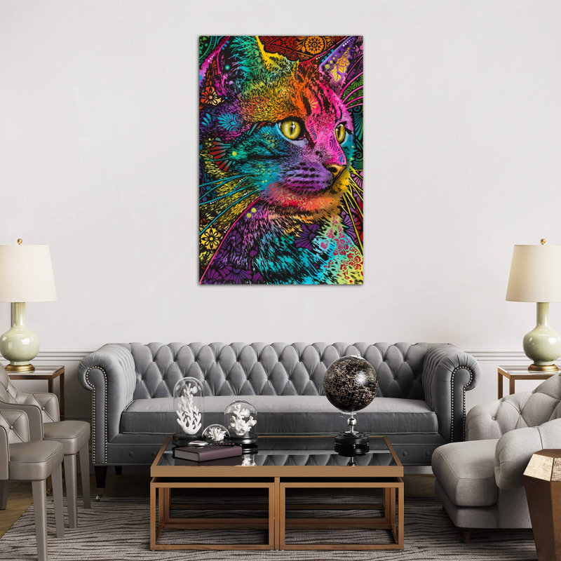 Felis by Dean Russo - Painting on Canvas, No Frame, 66.04 cm H x 45.72 cm W x 1.91 cm D