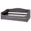 Lit de jour simple en molleton avec lit gigogne et éclairage DEL, gris - Illuminez votre chambre à coucher-1041666659-1041666658