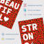 Leopard Pattern Beautiful Strong Bright Typography - 3 Piece No Frame Print Set-88622304-88622305