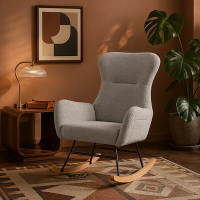 teddy fabric rocking chair