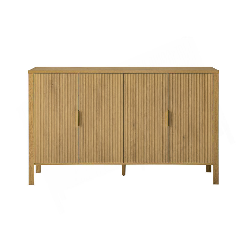 Buffet de 57 po de largeur avec tablettes réglables, Naturel