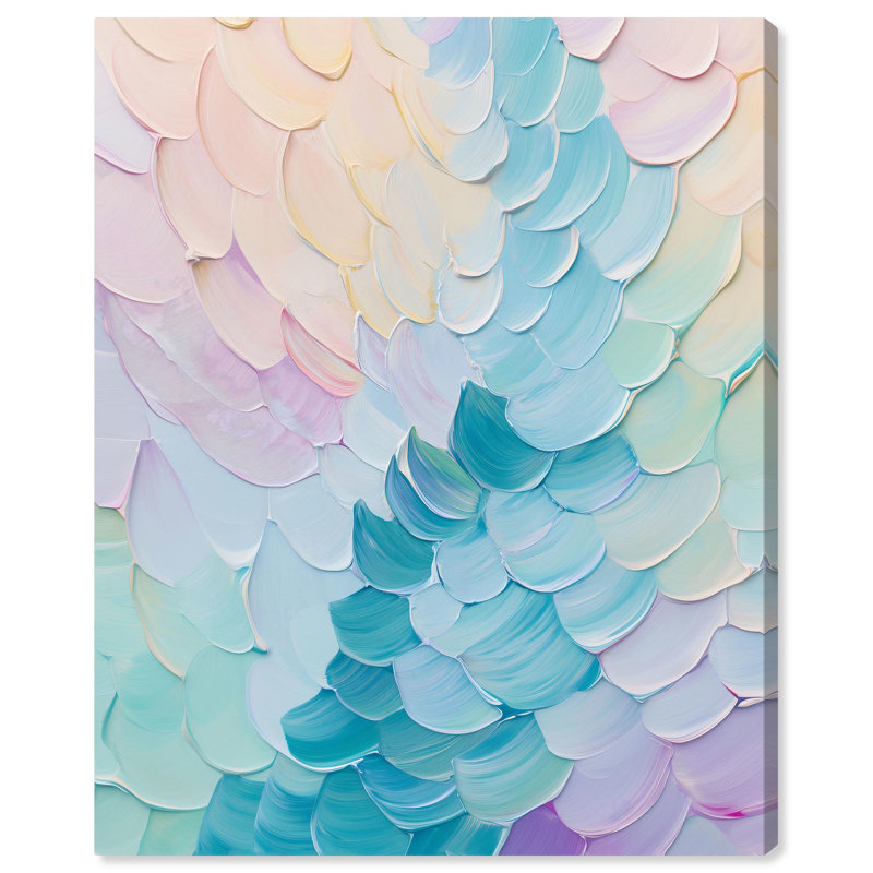 «Mermaid Scales» par Art Remedy, Toile tendue, H 20 po x l 16 po