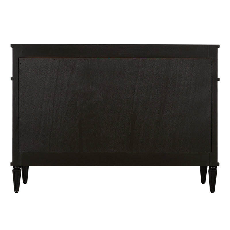 Elmdale 48" Freestanding Mahogany Single Vanity Rectangular Undermount Sink, Dark Olive Green, Carrara Marble, 8" Widespread