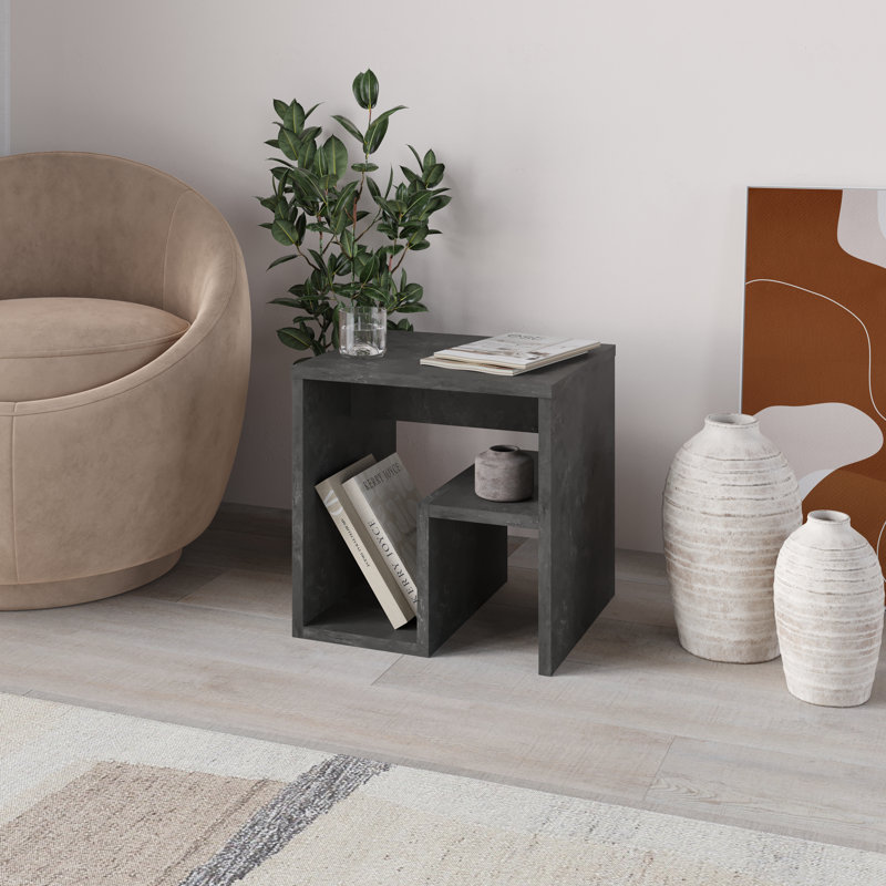 Sierd End Table, Retro Grey