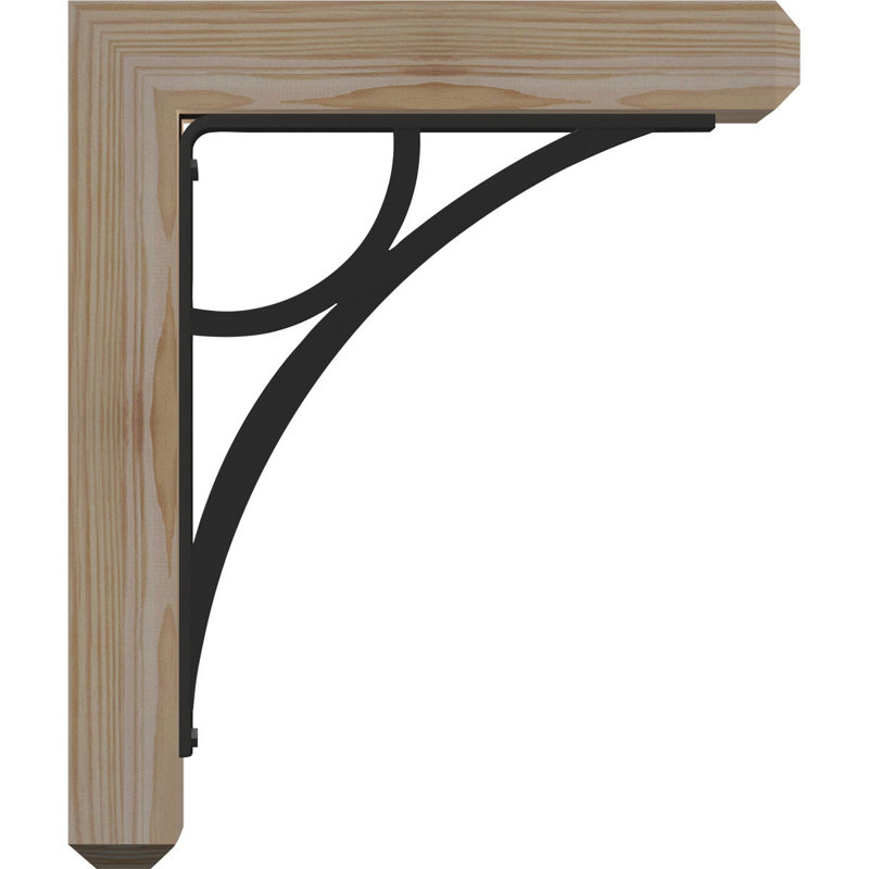 Support simple 4 "Galveston Ironcrest, H 19 po x P 16 po, Sapin de Douglas de l 3 1/2 po x T 2 po (lisse)