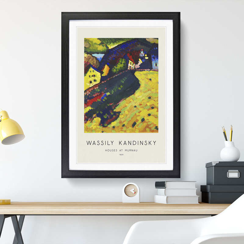 Houses at Murnau by Wassily Kandinsky - Framed Print, Black Framed, 36cm H x 27cm W x 2cm D